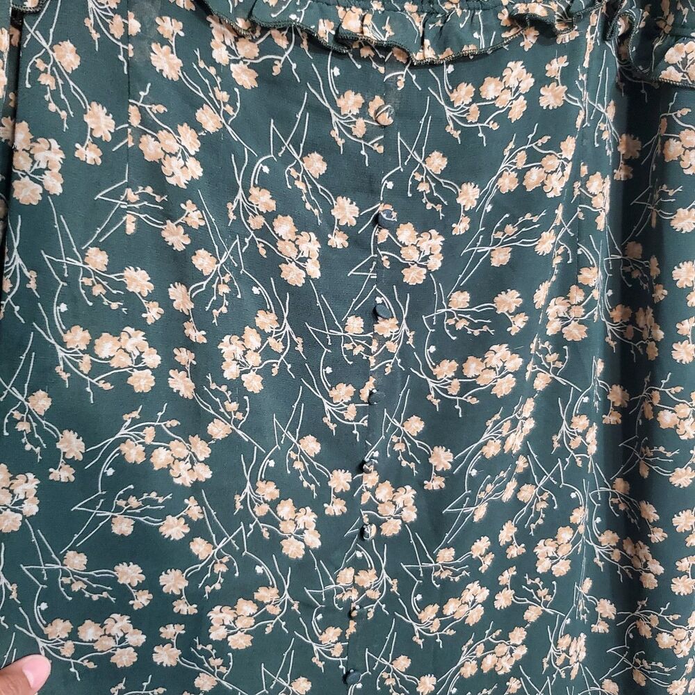 ChicoSoul Floral Maxi Dress With a Square Neckline Long Sleeves Sz 2X SKU#A-133 - Picture 5 of 16